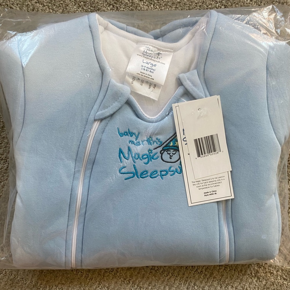 Baby Merlin's Magic Sleepsuit - Blue